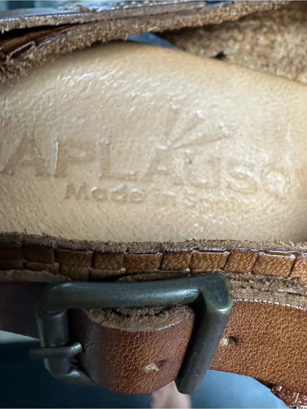 Aplauso Women's made in Spain Brown Woven Espadrille Wedge Sandals w/Slingback